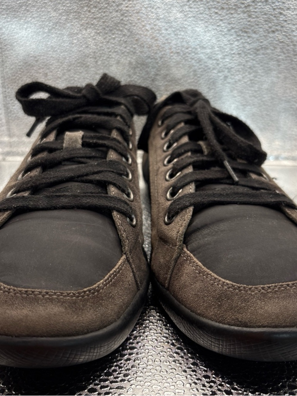 Prada Sport Men's Gray Suede Nylon Low-Top Sneakers 4E 1835 Prada size 8.5 US9.5 - Picture 5 of 16